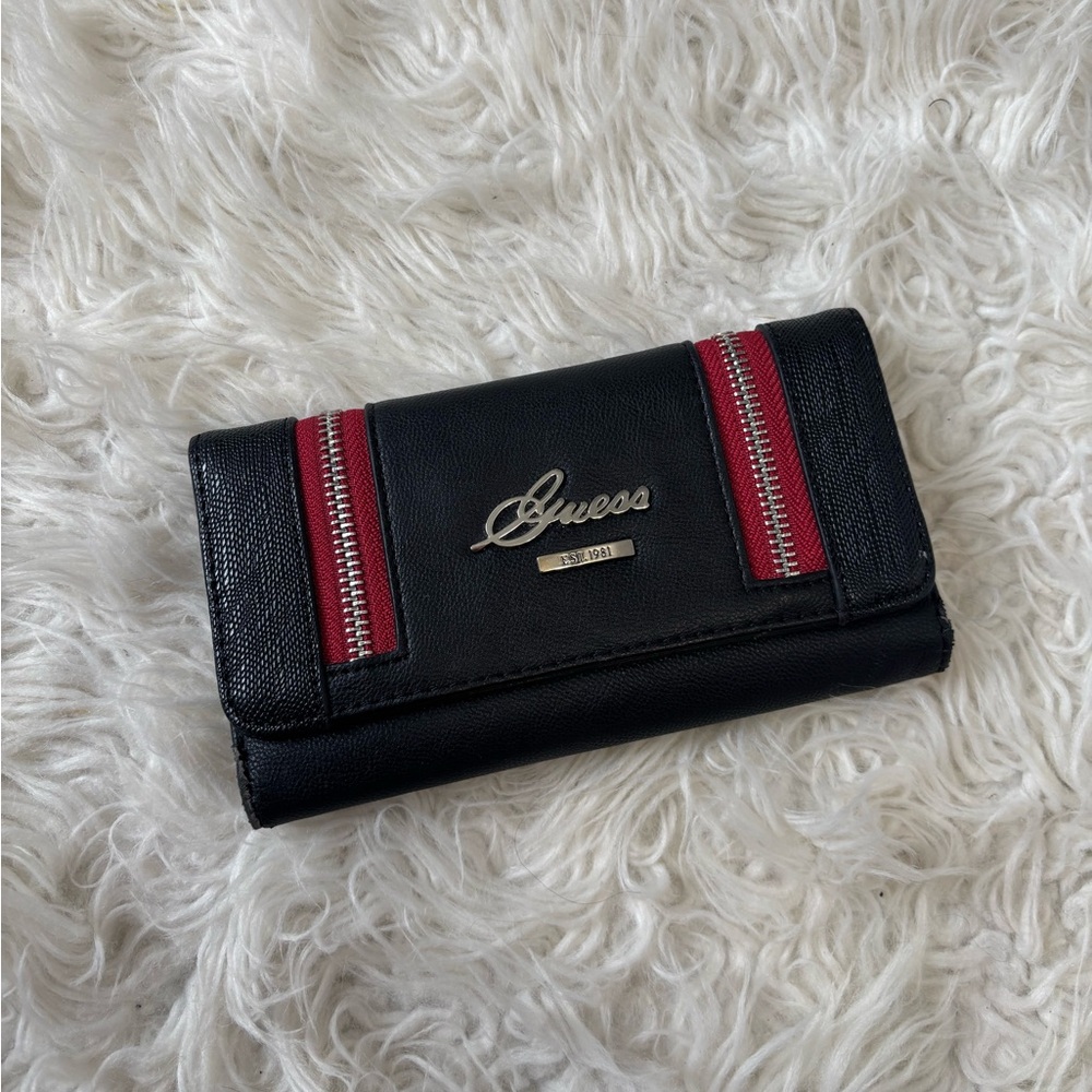 Black and Red Guess Wallet